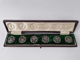 Good Set of Six Boxed Buttons Chester 1896