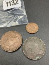 3 x colonial coins
