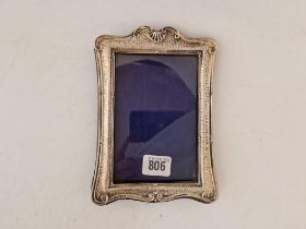 Another photo frame shaped oblong with hammered finish, 7.5" high, Birmingham 1904 by HM