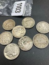 8 USA 4 cent coins
