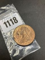 1901 penny, good grade