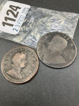 1722 & 1734 half penny