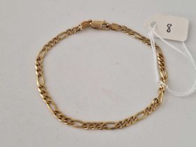 A small bracelet 9ct, 7.5 inch, 4.9 g