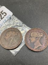 1841 & 1858 half penny