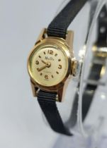 18ct Gold Ladies MuDu wrist watch