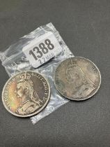 2 x 1889 Crowns