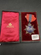An Imperial service medal for faithful in fitted box