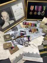 A group of WWII medals to capt DSH Reddish RAC, including military cross dated 1947, photographs.