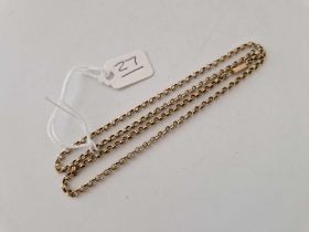 A belcher neck chain with barrel clap 9ct 16 inch 2,6 gms