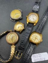 A ladies LONGINES wrist watch and four others