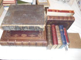 BIBLES 11 Bibles & Prayer Books, incl. Pictorial Family Bible... John M'Farlane 1863, chromo litho