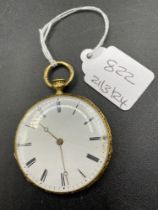 Antique 18ct Gold quarter repeat open face pocket watch by Berl& Her A Vendome with a compensated