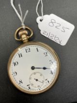 A GENTS GOLD POCKET WATCH WITH SECONDS DIAL COMPLETE WITH GOLD DUST COVER 9CT 82 GMS INC.