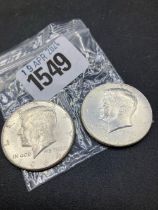 Two 1964 Kennedy half dollar Mint set