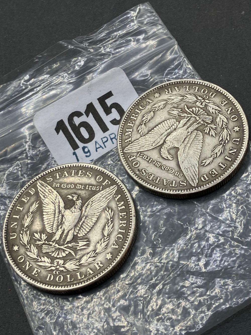 USA Silver dollar 1882 and another 1891 - Image 2 of 2