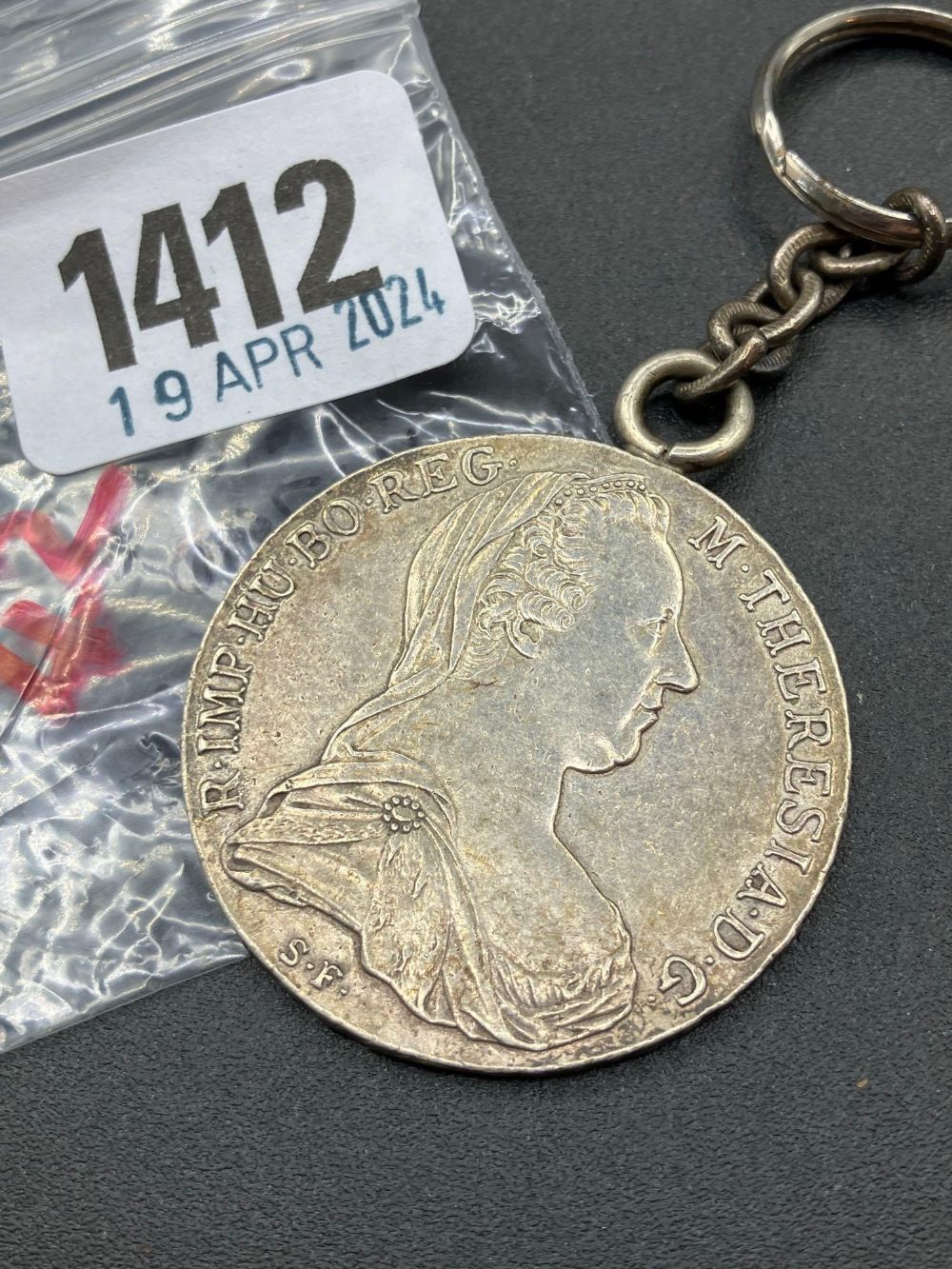1780 Thaler silver key ring
