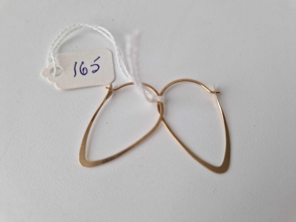 A pair of hoop 9ct earrings - Image 2 of 2