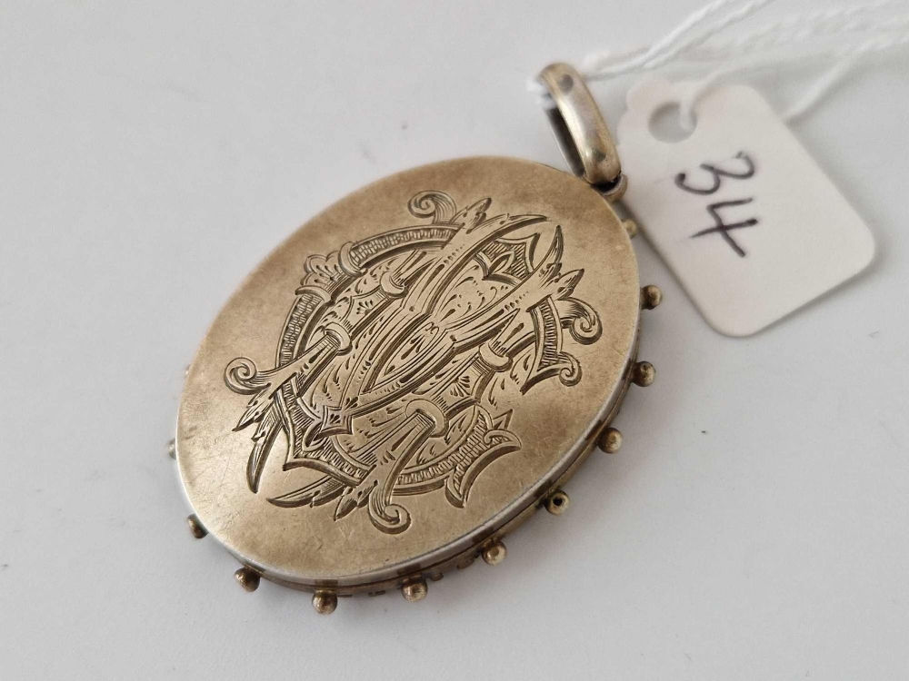 A Victorian silver gilt locket/ pendant, 15.3 g - Image 3 of 4