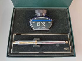 A boxed pen & ink bottle set by Cross