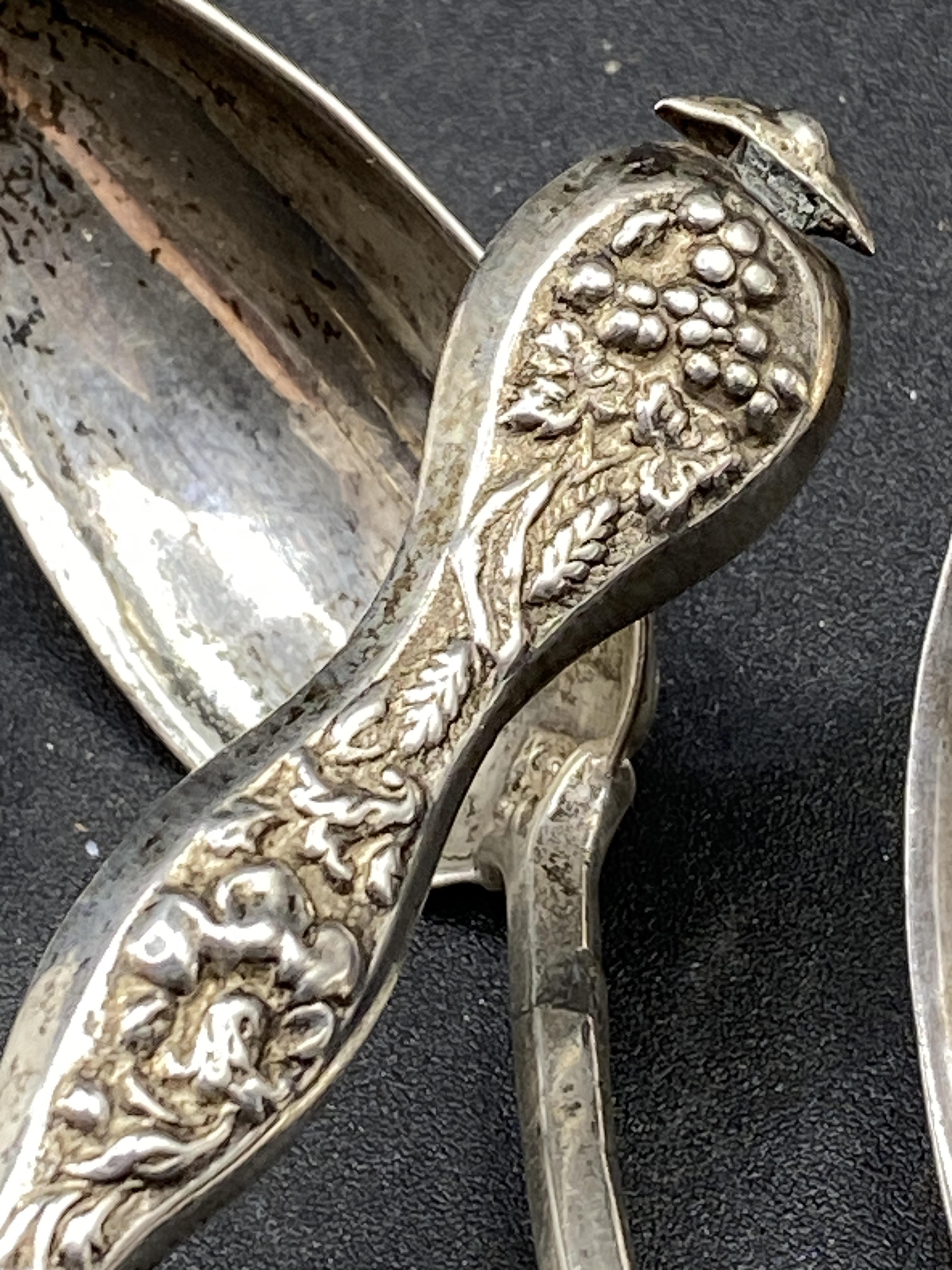 A Set of Usual Fancy Continental Silver Grapefruit Spoons 130g - Image 3 of 3