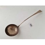 George III O E pattern soup ladle. London 1797 By W S 150 gms