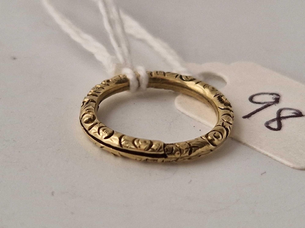 A 19th C gold split ring, 1.7 g - Image 3 of 3