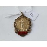 A silver gilt ballroom dancing medallion 10.6g