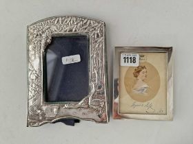 Decorative photo frame London 1963 and another plain . 1899