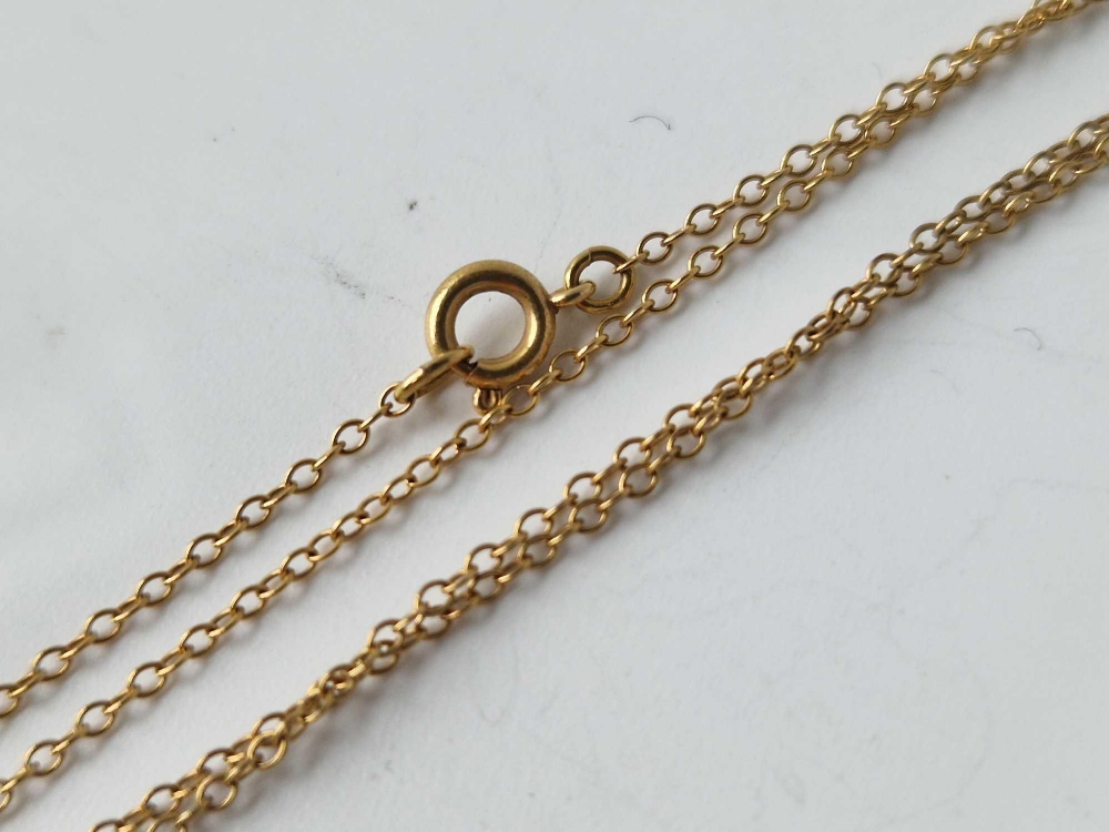 A fine neck chain, 9ct, 19 inch, 1.2 g - Image 2 of 2