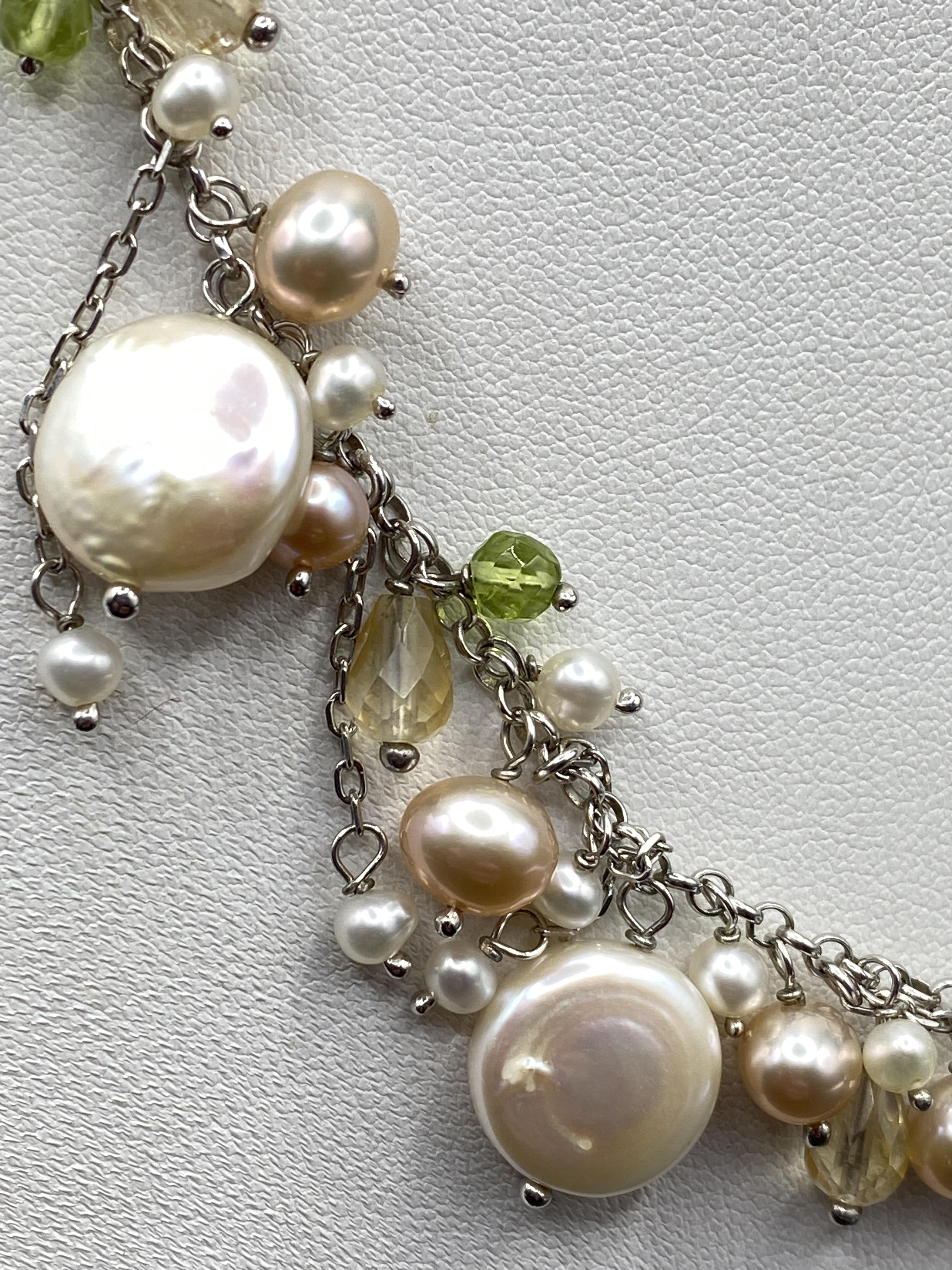 A silver pearl necklace - Image 3 of 3
