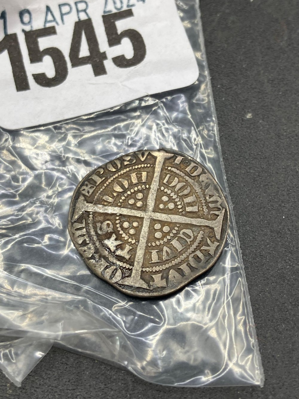 Medieval hammered half Groat better grade - Image 2 of 2