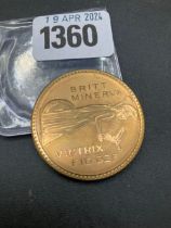 1887 Bronze Minerva trial coin