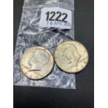 Two Kennedy half Dollars 1964 & 1968