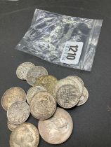 Foreign silver coins 115 gm