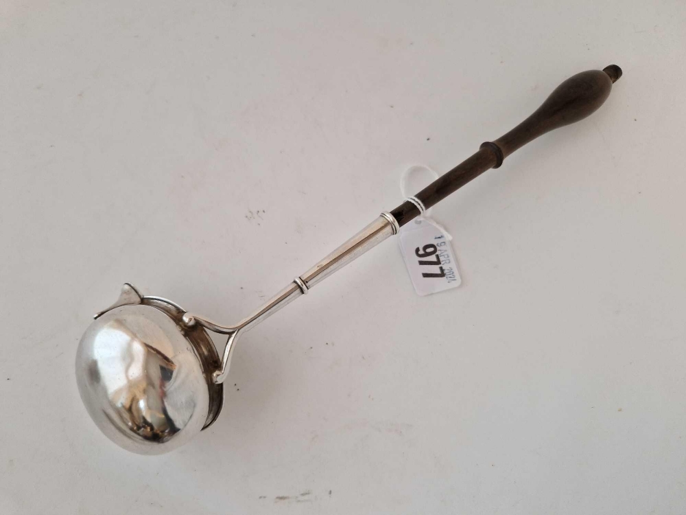 Another toddy ladle with turn wood handle and lipped to bowl, London 1736 by W? - Image 2 of 2