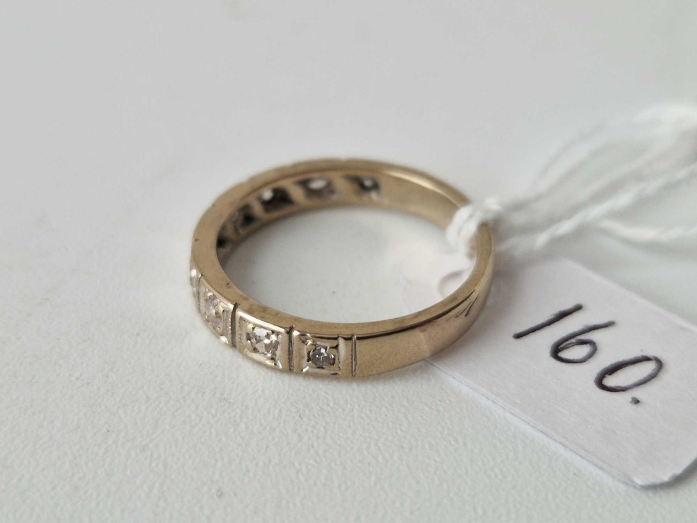 18ct diamond set half eternity ring, size M, 4g - Image 2 of 3