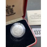 1993 Silver pedfort proof £1