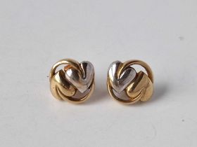 A pair of heart earrings, 9ct, 2.6 g