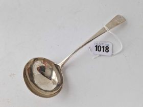 A George III crested OE pattern sauce ladle, London 1790 by Smith & Fern. 49 g