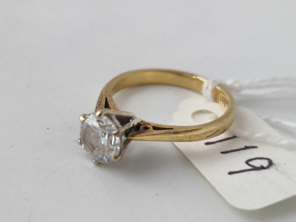 A ½ CARAT DIAMOND SOLITAIRE IN 18CT GOLD SIZE L - Image 2 of 3