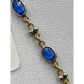 A silver gilt blue stone necklace 9.5g - Image 3 of 3