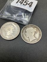 1819 & 1857 shillings