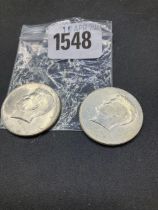 Two 1964 Kennedy half dollar Mint set