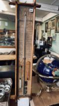 19th C oak cased Admiral Fitzroy Barometer