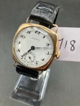 A gents rolled gold wrist watch by WATCHES Ltd case by DENNISON seconds dial W/O