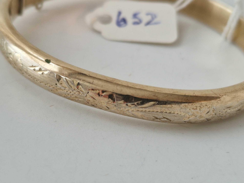 A silver gilt hinged bangle - Image 2 of 3