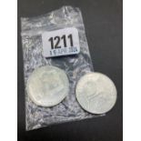 two German silver coins 10 M coins