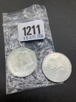 two German silver coins 10 M coins
