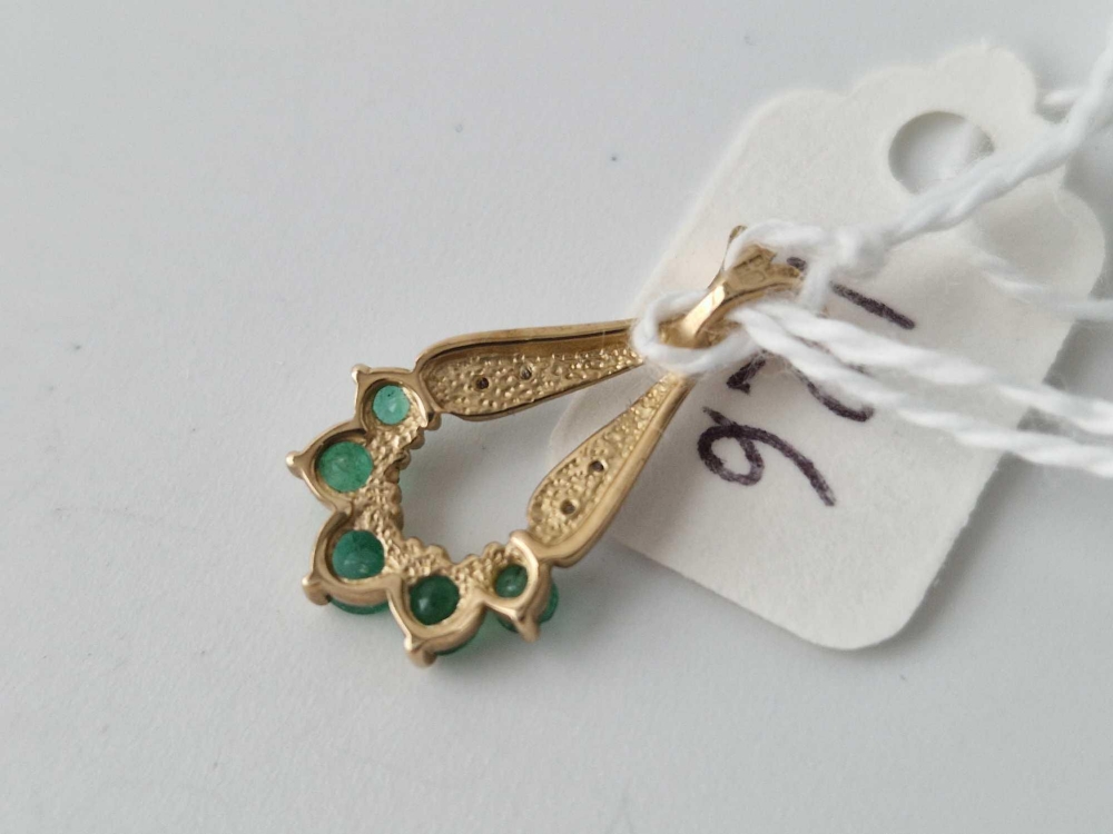 An emerald and diamond pendant, 9ct - Image 3 of 3