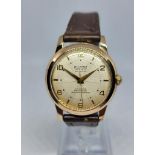 Gents Gold Coloured Allaine 25 Rubies Automatic Watch W/O